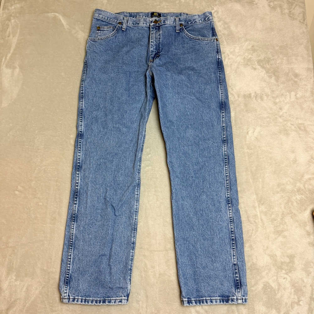 Wrangler 47MWZ Regular Fit Jeans Mens 36x32 (Fit 38x31) Blue Western Cowboy Cut